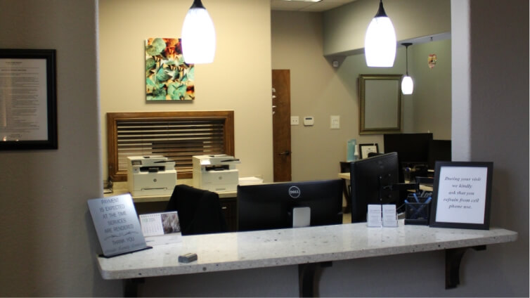 Dental office front desk